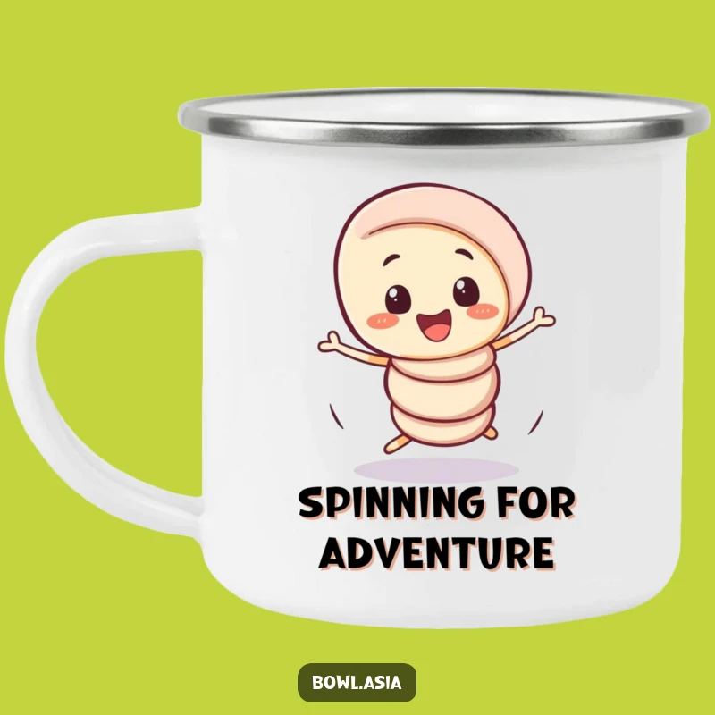 Funny Spring Roll Spin Camping Mug: Adventure Fuelled by Comical Energy