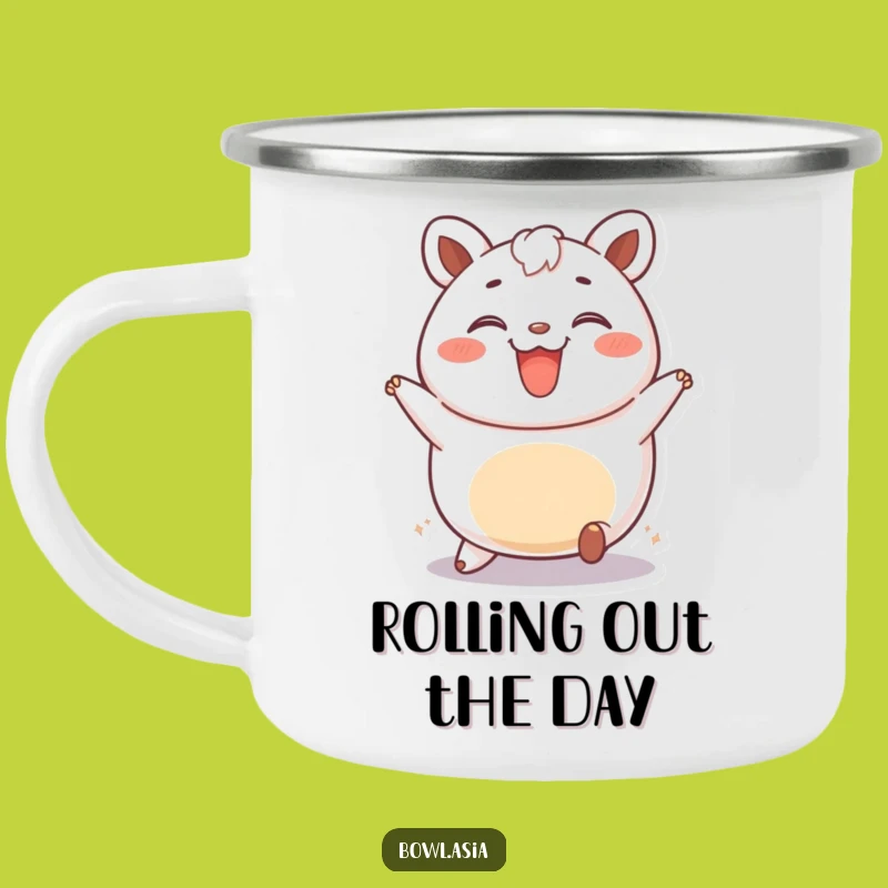 Funny Bao Bun Camping Mug - Durable Sweet Enamel Cup, Great Funny Gift