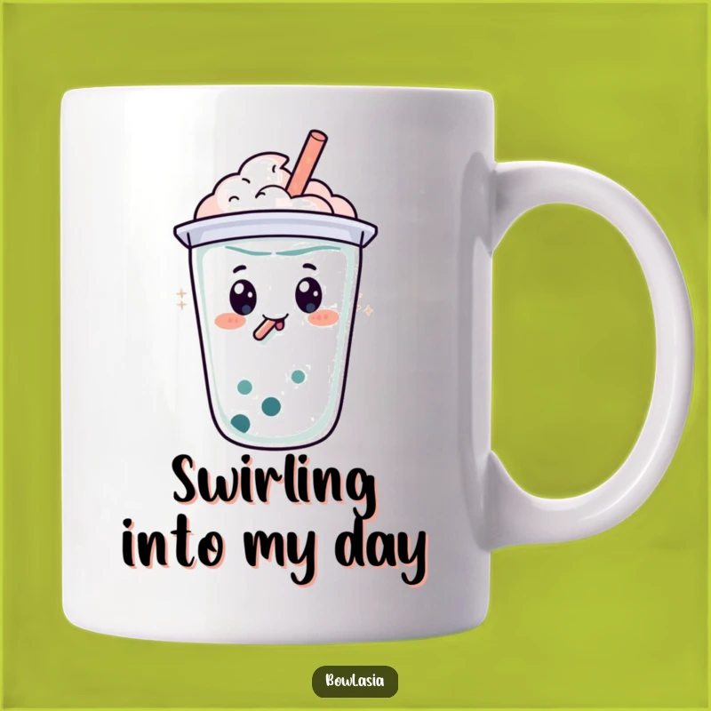 Funny Boba Tea Swirl Mug: A Joyful and Bubbly Gift for Tea Lovers