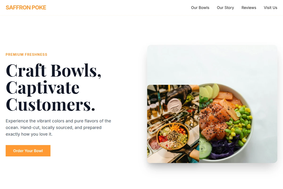 Saffron Poke Bowl
