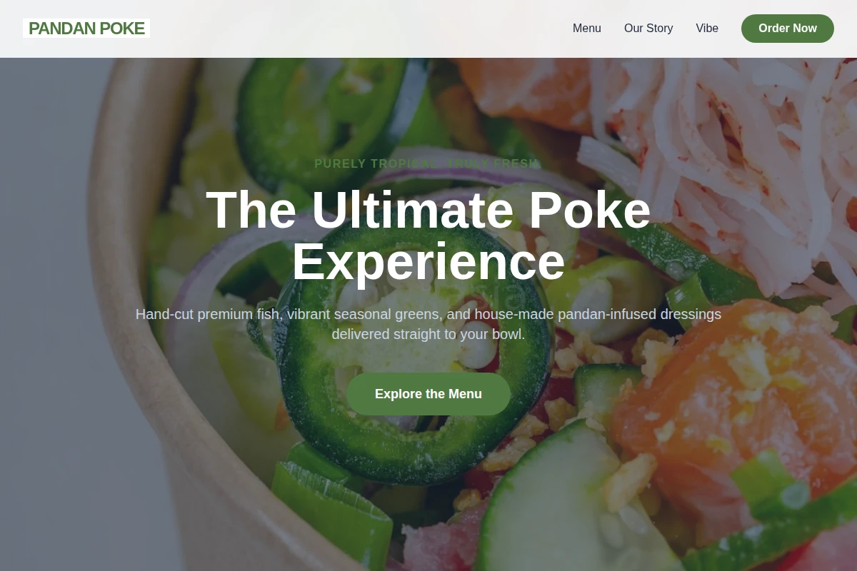 Pandan Poke Bowl