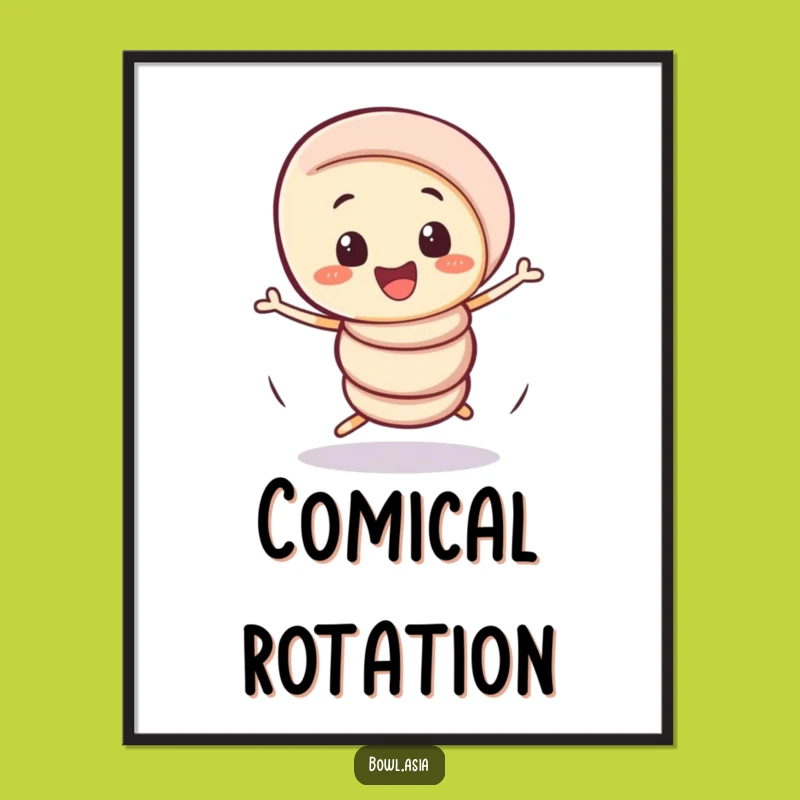 Funny Spring Roll Spin Digital Art: Instant Comical Decor for Your Space