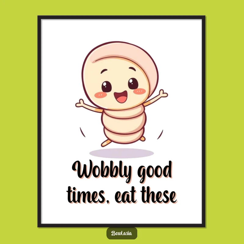 Free Printable Wall Art: Wobbly Spring Roll Spin, Humorous Downloadable Art Gift