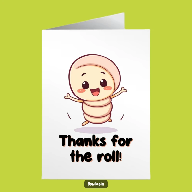 Free Printable Thank You Card: Wobbly Spring Roll Spin, Downloadable Gift
