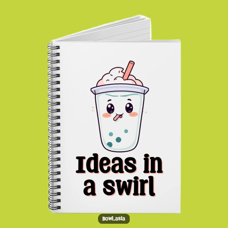 Funny Boba Tea Swirl Notebook: Jot Down Sweet Ideas with This Hilarious Journal