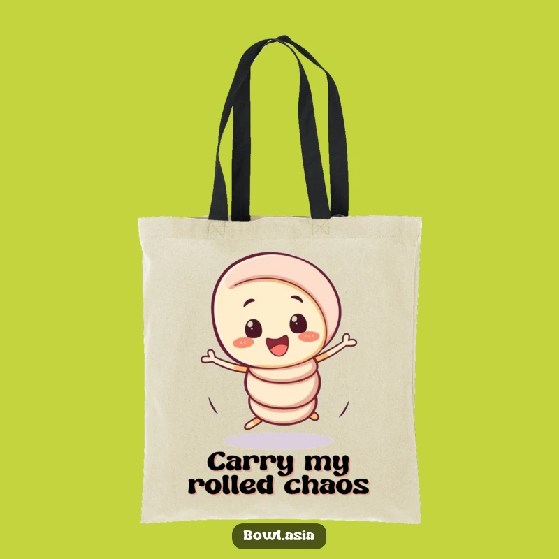 Funny Spring Roll Spin Tote Bag: Carry Your Laughs and Essentials